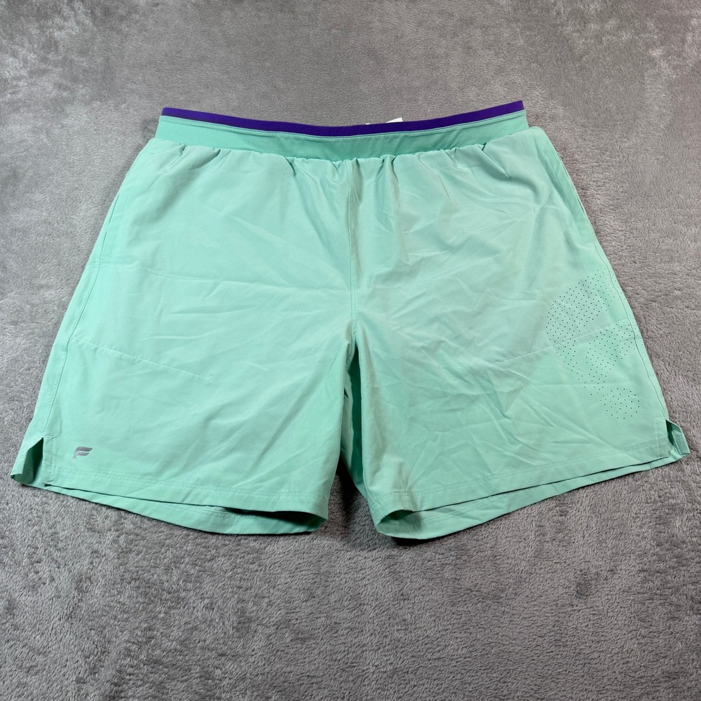 Fabletics The One Shorts Mens XXL Green Purple Lined SO2253774-5986-15060